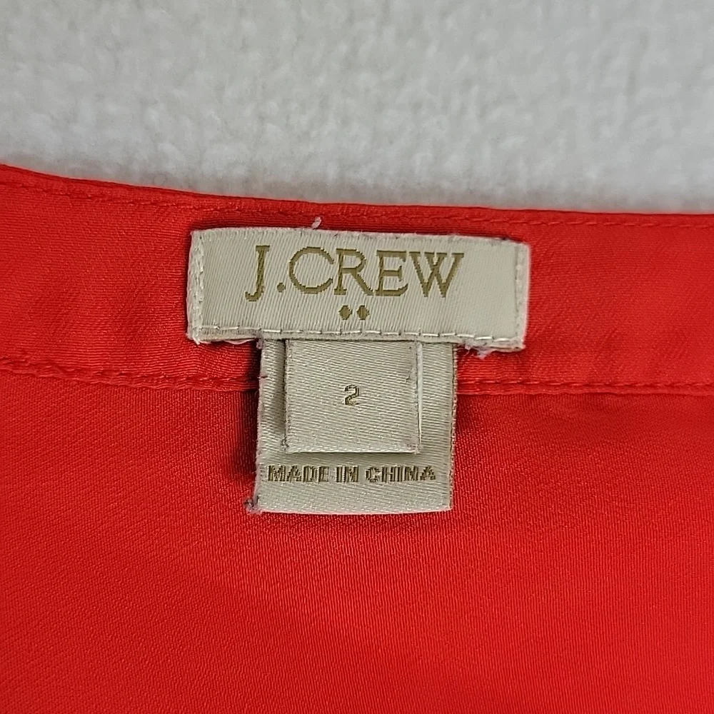 J. Crew Women's Red 1/2 Button Sleeveless Top, 2 - Picture 5 of 7
